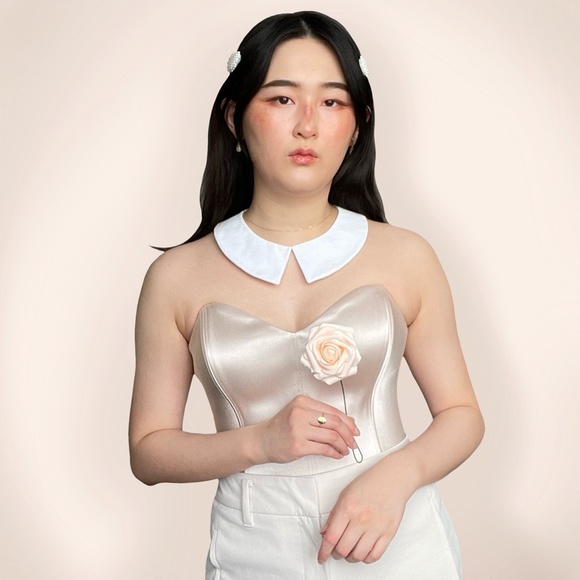 white peter pan detachable faux collar - Picture 2 of 4